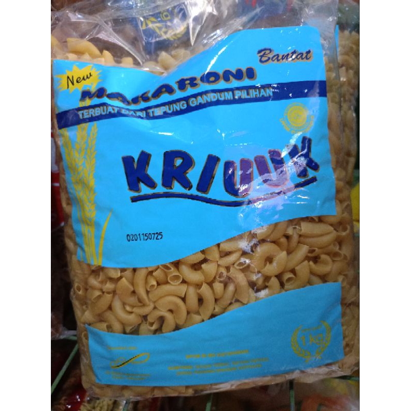 

Makaroni Tepung Gandum Kriuuk 1 Kg Bantat