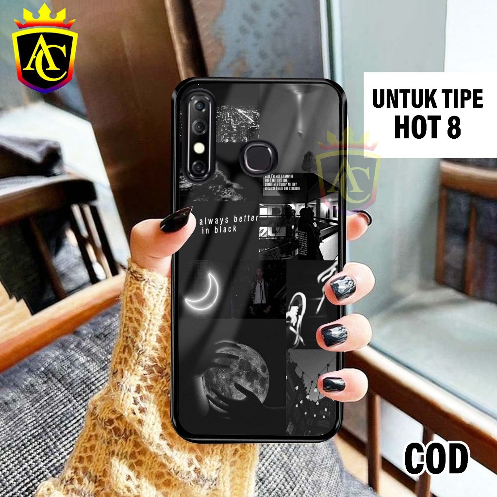 Case Infinix Hot 8 - Hardcase Glossy casing Hp Infinix Hot 8 [Motif - Aesthetic 01] - AnekaCase soft