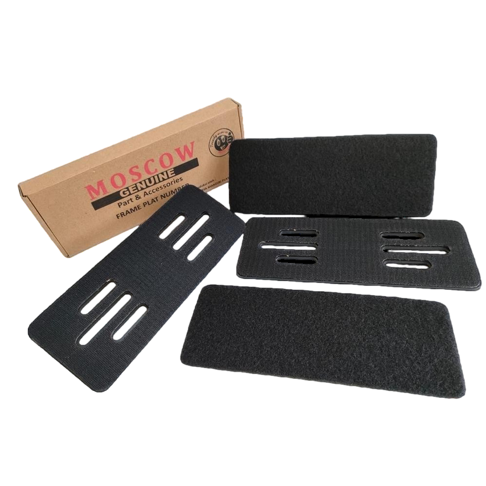 Daz FRAMELESS PLAT MOTOR PLATE MOTOR UNIVERSAL MOSCOW PAPAN PLAT NO TEMPEL TANPA BINGKAI 2PCS