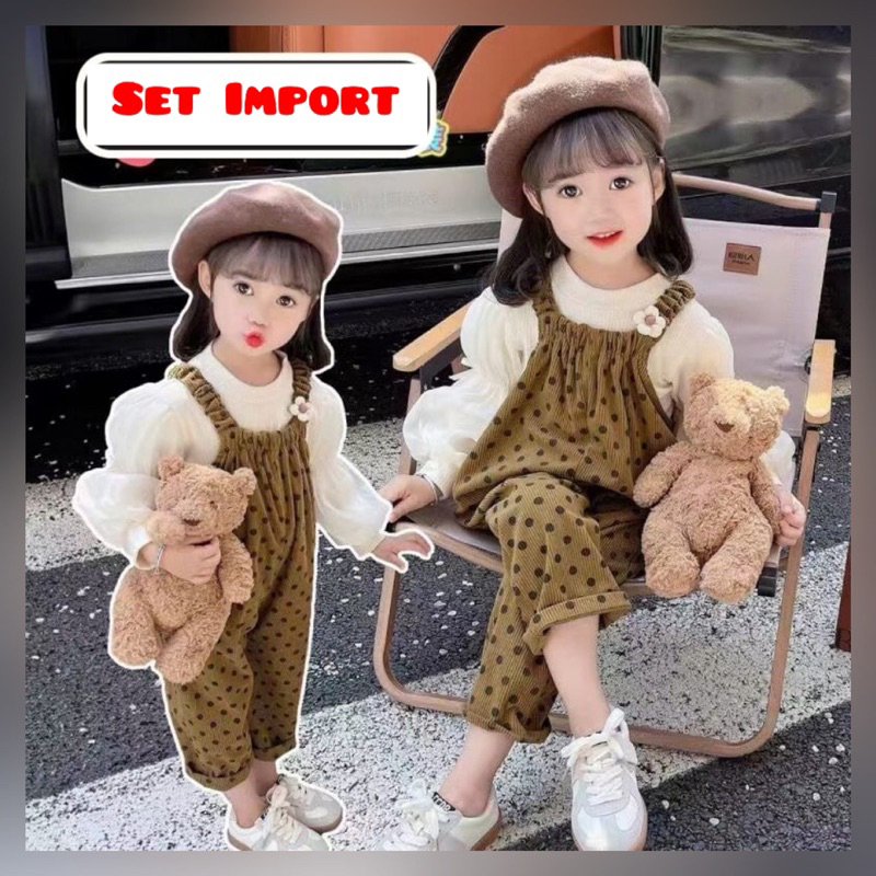 Setelan Celana Kodok import anak perempuan