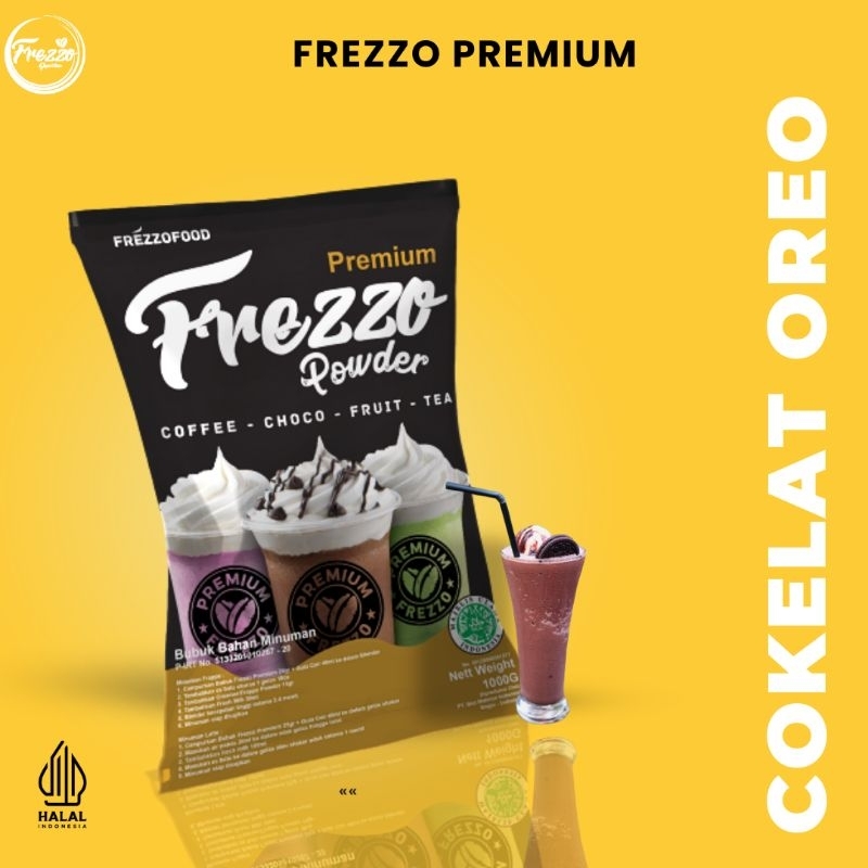 

Bubuk Minuman Rasa Coklat Oreo Premium Frezzo 1kg/ Minuman Murah dan Enak Frezzo Premium