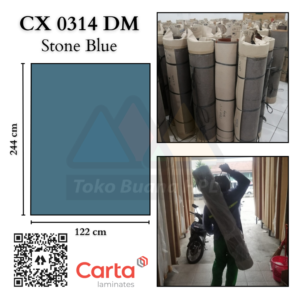 CARTA HPL CX 0314 DM STONE BLUE GOSEND BANDUNG