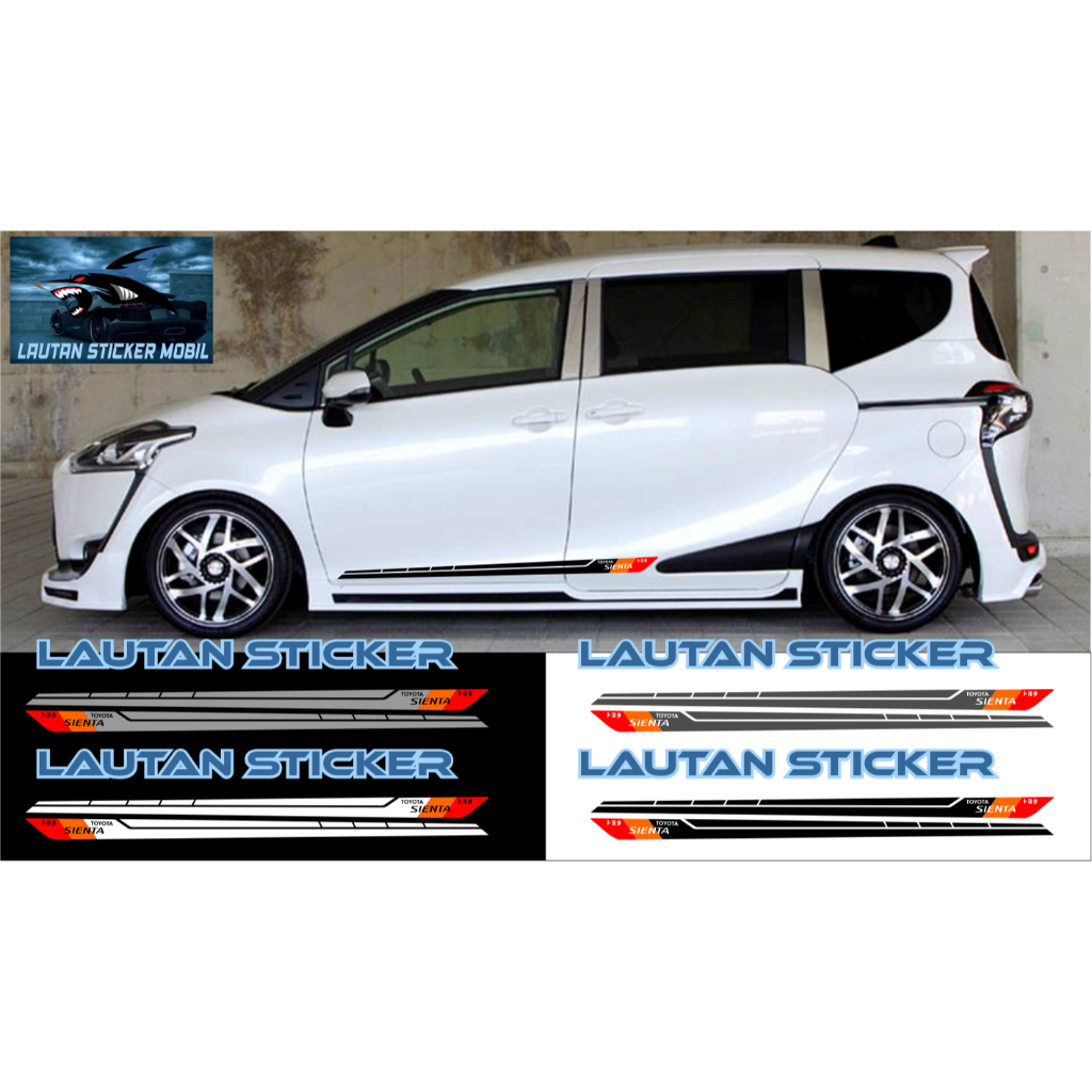cutting stiker mobil toyota sienta stiker list mobil sienta