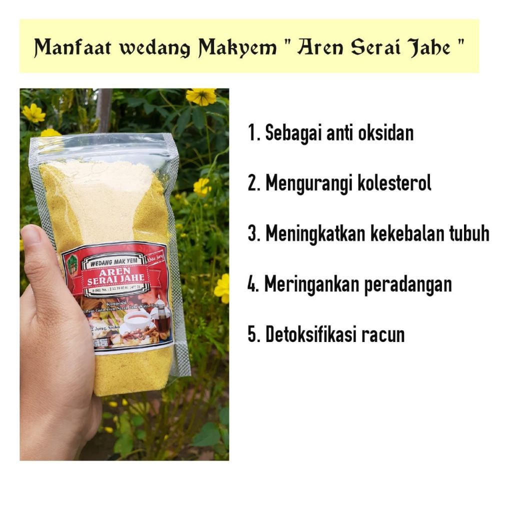 

WEDANG ASEREHE (AREN SERAI JAHE) 200gr