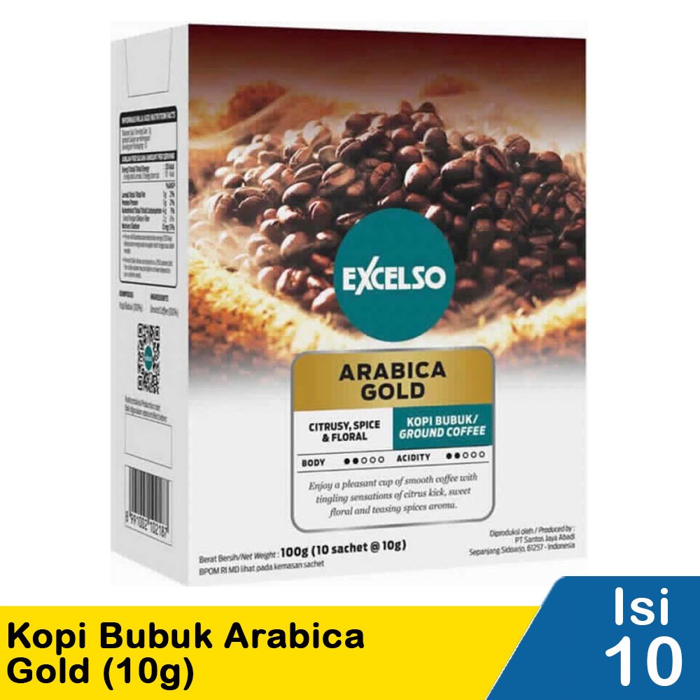 

excelso kopi bubuk arabica gold 10x10gr