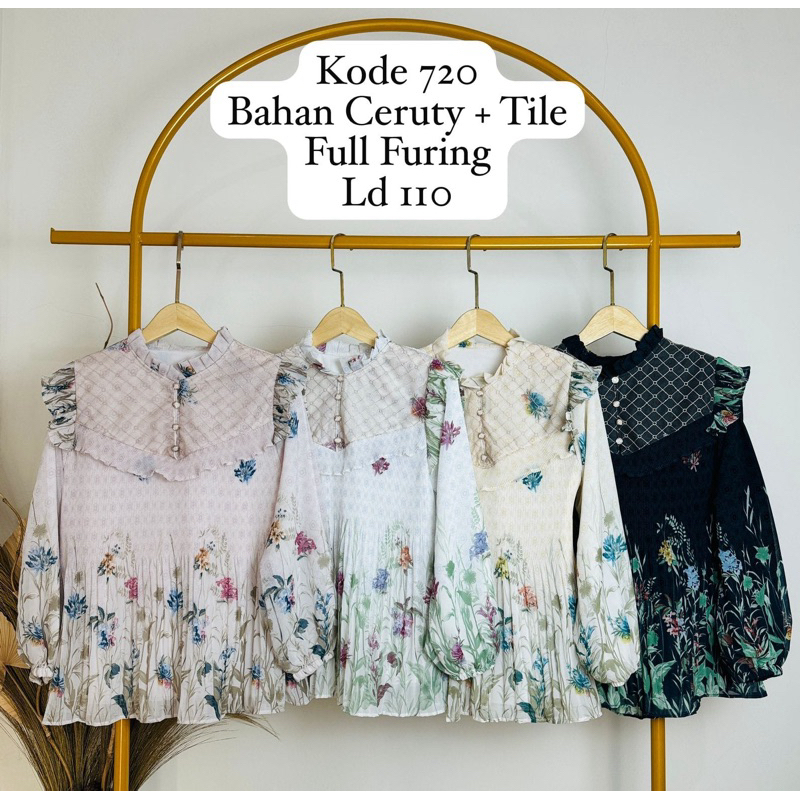 720 BLOUSE REMPEL DADA BRUKAT