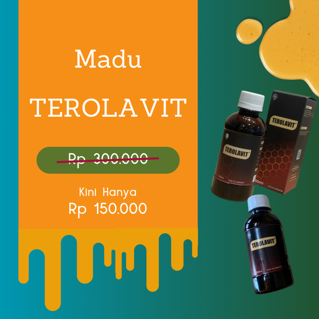 

MADU TEROLAVIT | Madu Kesehatan | Madu Asli 200ml | Atasi Asam Lambung