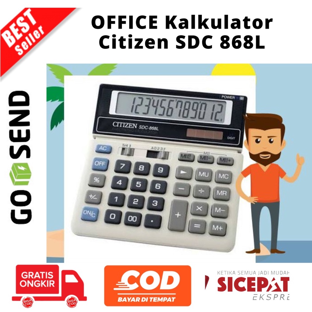 

Diskon JK OFFICE Kalkulator Citizen SDC 868L KODE Q2B8