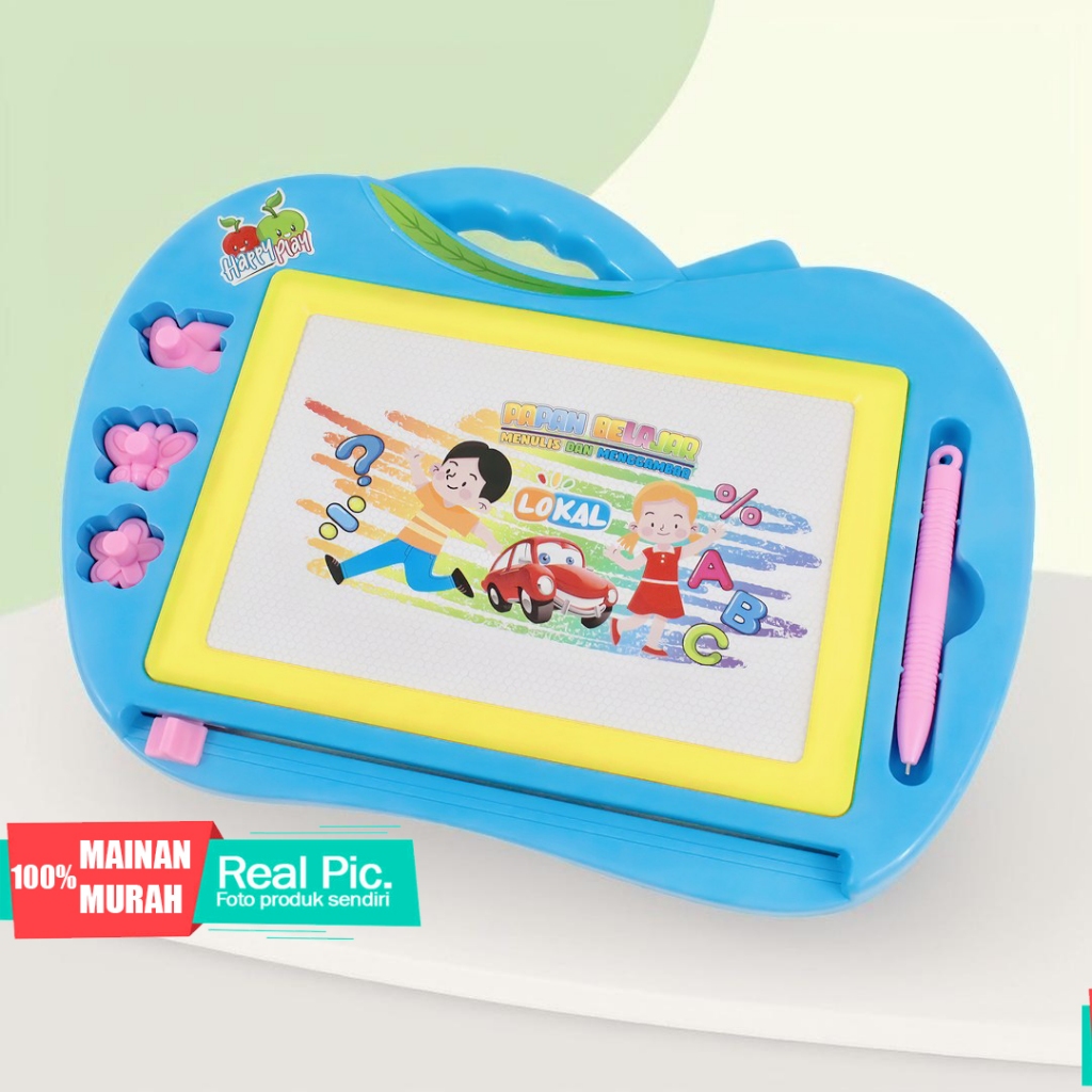Promo Grosir Mainan Papan Tulis Magnet Apel Drawing Board Lkl003 Belajar Menghitung Menulis