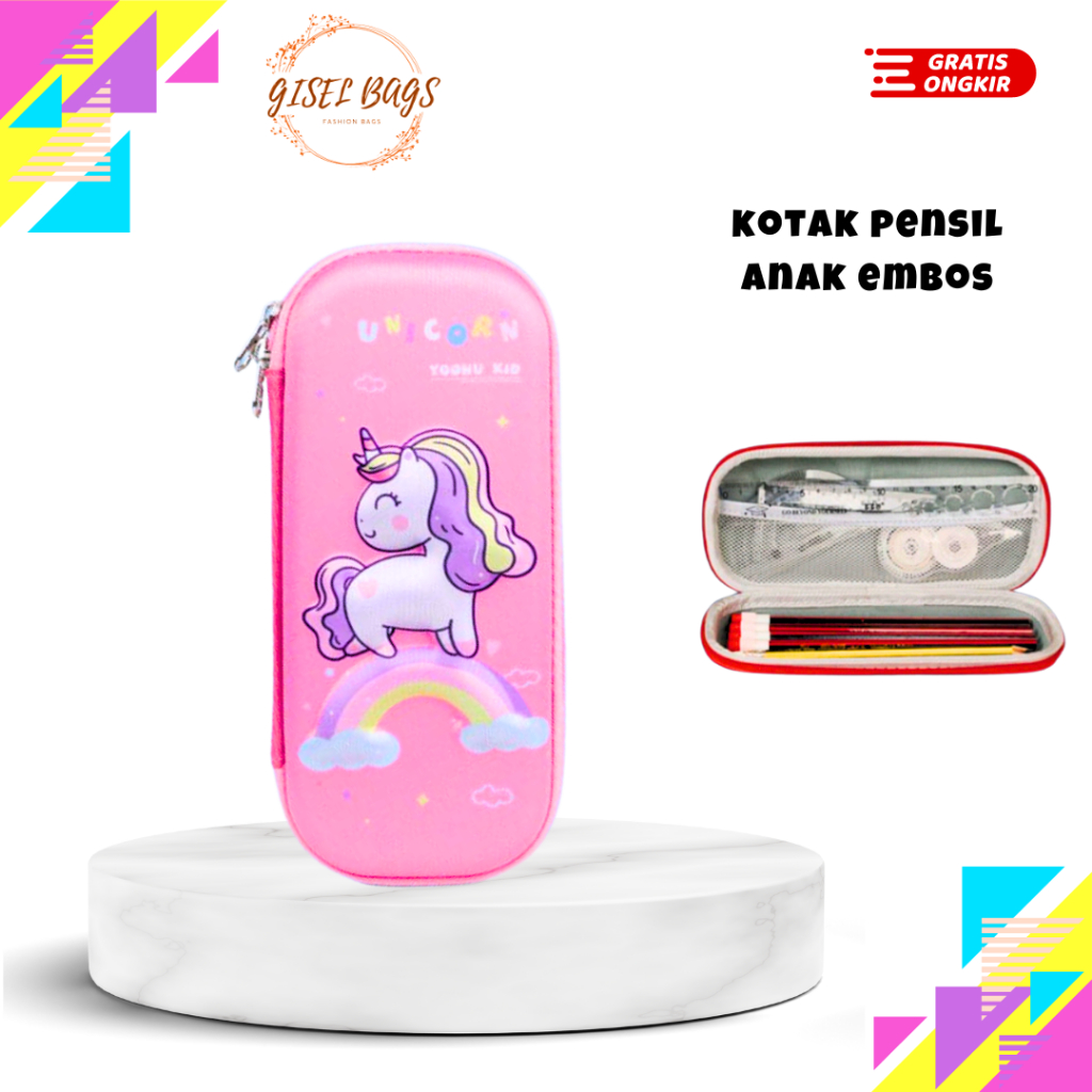 

GiselBags Tempat pensil kotak pensil 3D Cowo Hardtop Pencil Case tempat pensil Anak Cowo Kado Ultah