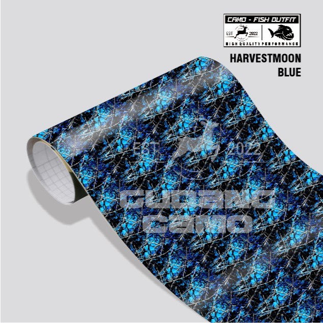 

Sticker Stiker Camo Camaouflage Murah..Motif HARVESTMOON BLUE Uk. 100 x 50 cm