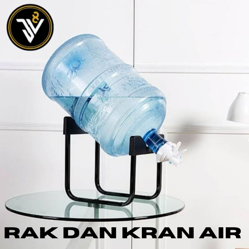 Dudukan Galon Miring Keran Penutup Dispenser Rak Galon