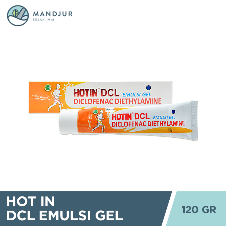 Hot In DCL Emulsi Gel 120 Gr - Gel Pereda Nyeri Sendi, Rematik, Memar
