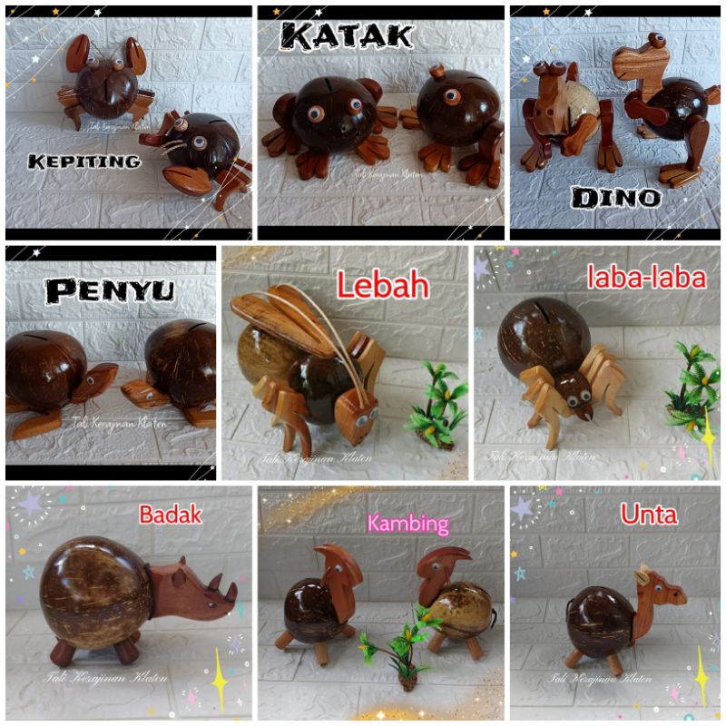 celengan batok kelapa / celengan bathok kelapa / celengan tempurung kelapa