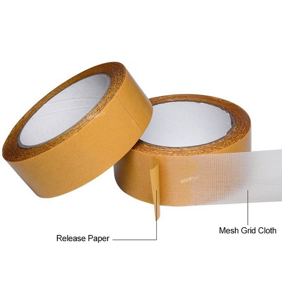 

JK Lem Double Tape Kain 2 Sisi Isolasi Lakban Solatip Tape Perekat Super Kuat Multifungsi