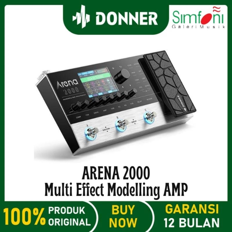 Donner Arena 2000 Pedal Gitar Multi-Efek Modeling AMP