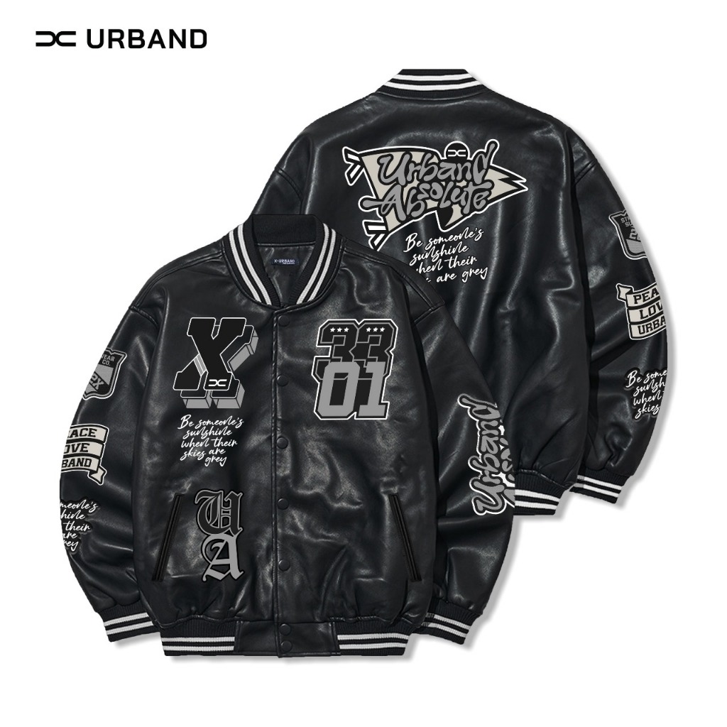 Uli Olshop Jaket Varsity Baseball Leather Sintetis Full Bordir A511