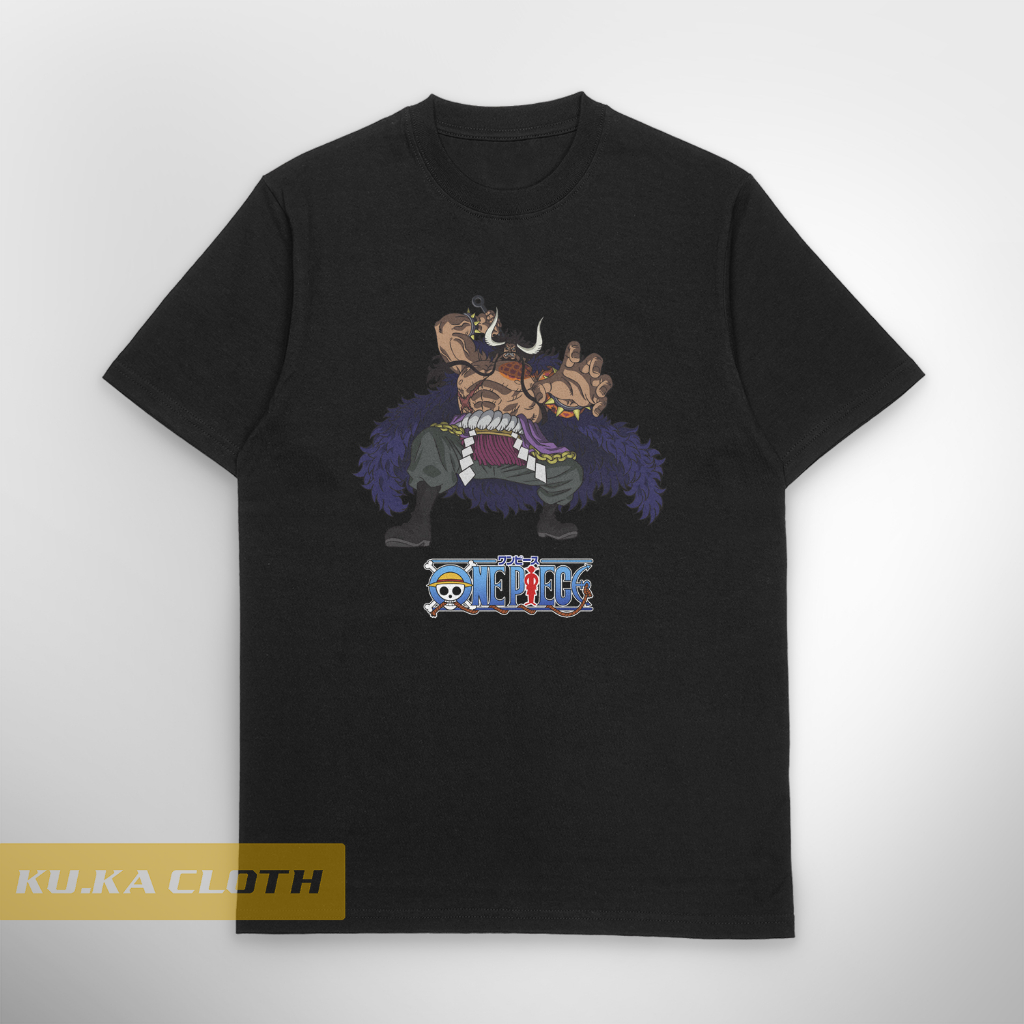 Baju Kaos Distro Pria One Piece Kaido King Of The Beasts