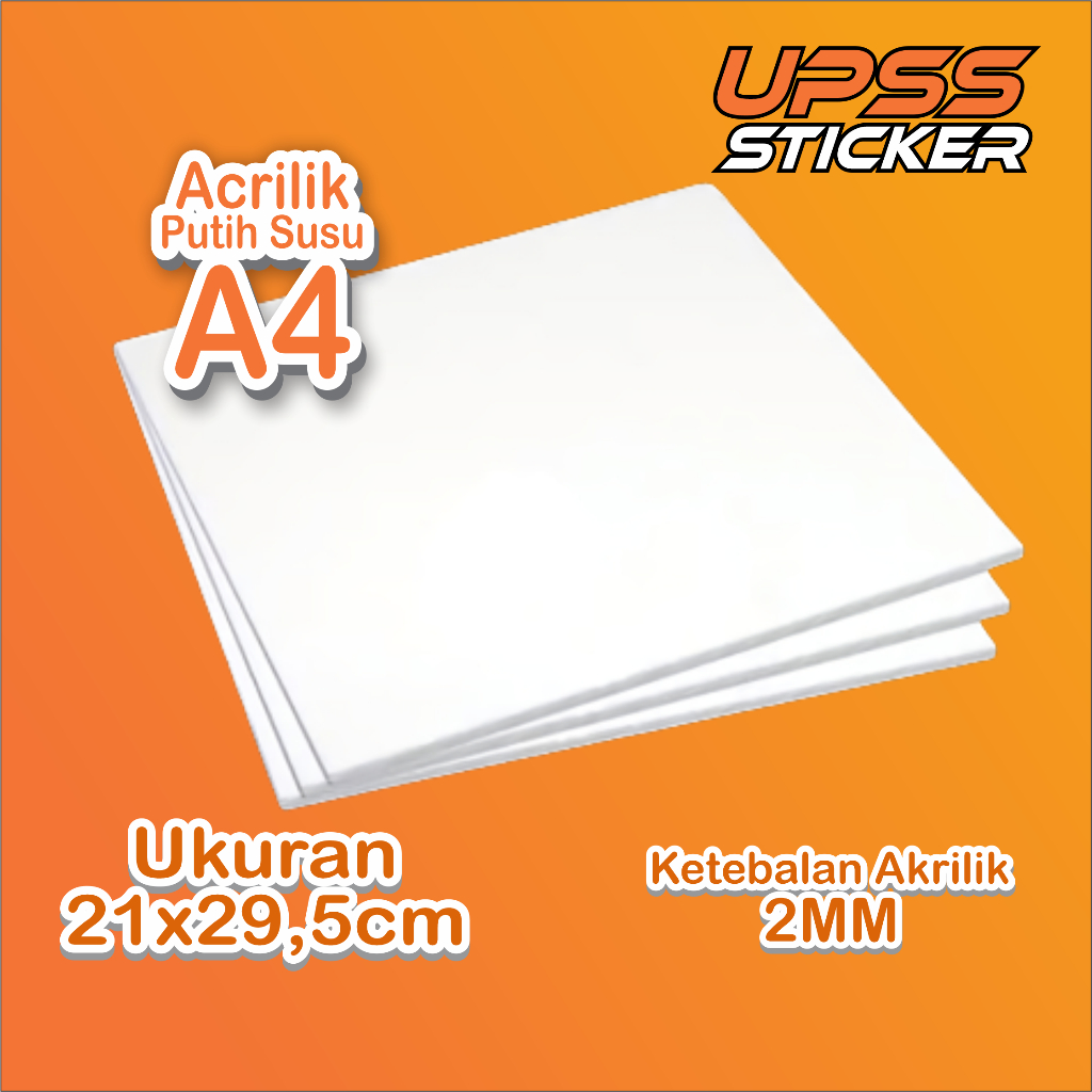 

AKRILIK lembaran PUTIH SOLID 2mm uk. A4 / Acrylic