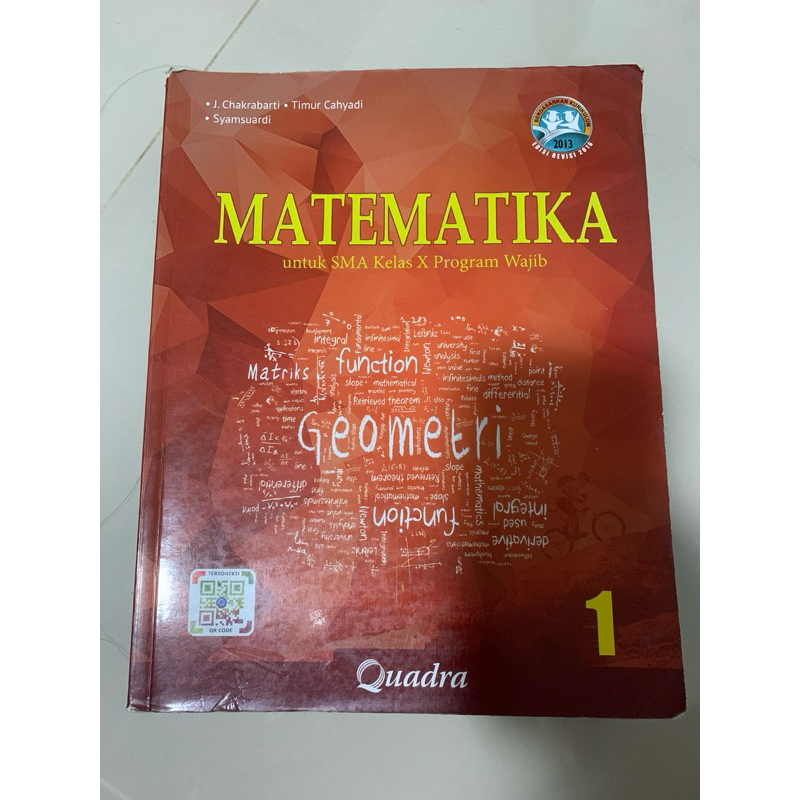 

matematika 1 sma kelas 10 x program wajib edisi revisi 2016 k2013 quadra