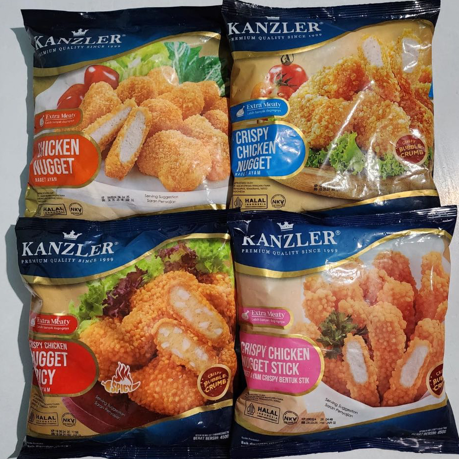 

Kanzler Crispy Chicken Nugget, Chicken Nugget, Naget Ayam Krispi, Kemasan 450gr