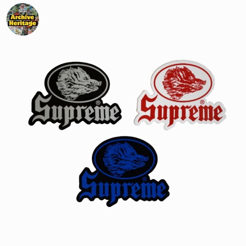 

sticker Supreme Boars head logo brand streetwear clothing hypebeast stiker