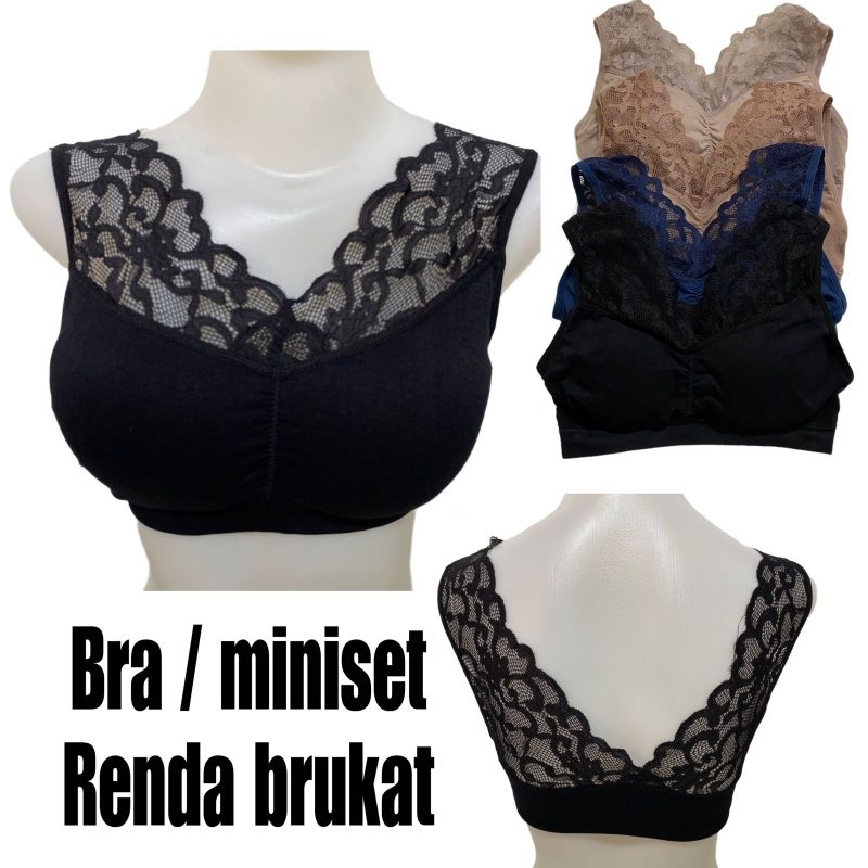 Bra Paris Miniset Lace Wanita Miniset Renda Brokat