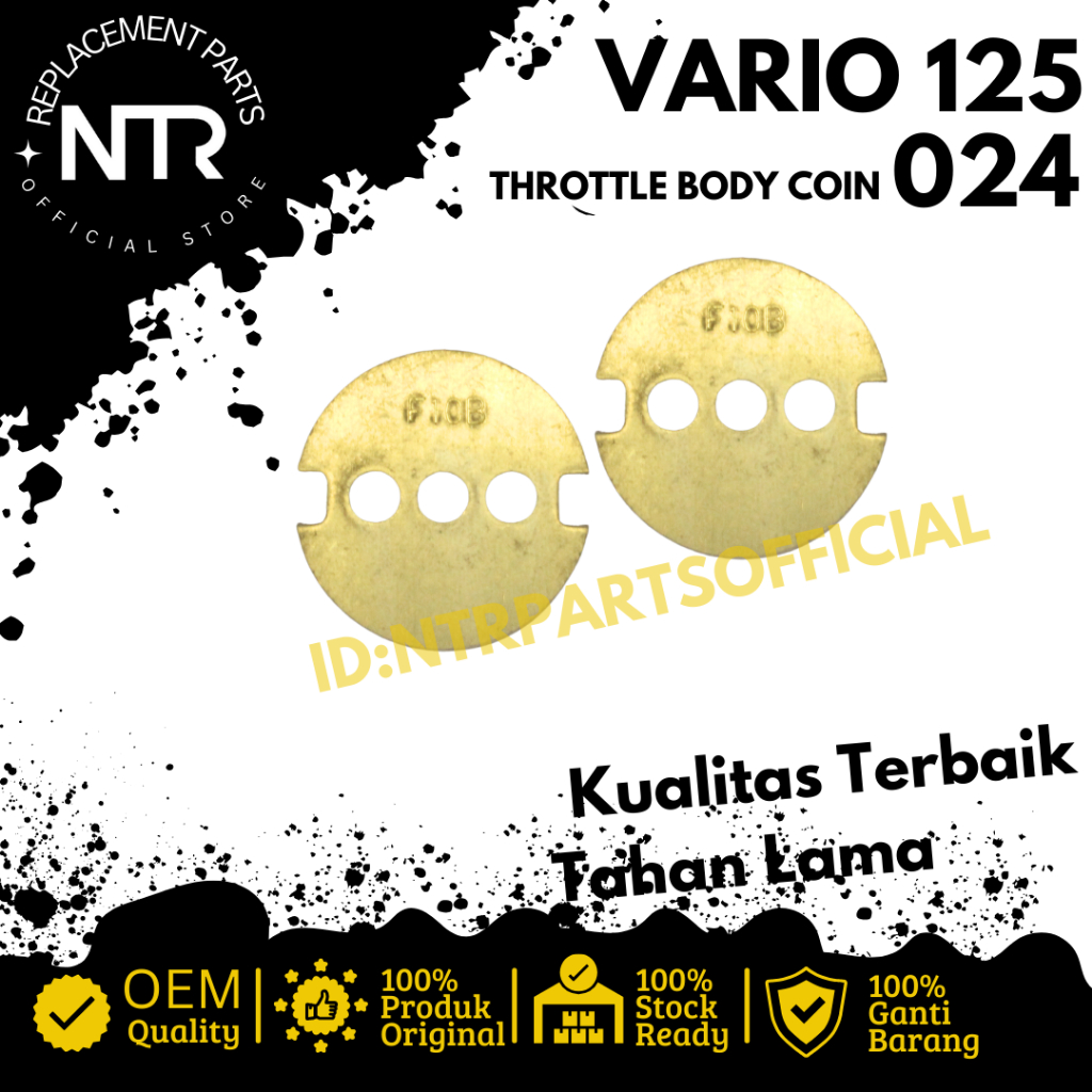 Koin Coin TB Throttle Body 24mm Vario 125 old Supra Fi Helm-in Blade 024
