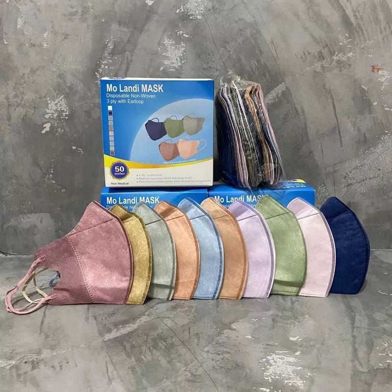 MASKER DUCKBILL WARNA WARNI MIX 1BOX ISI 50PCS