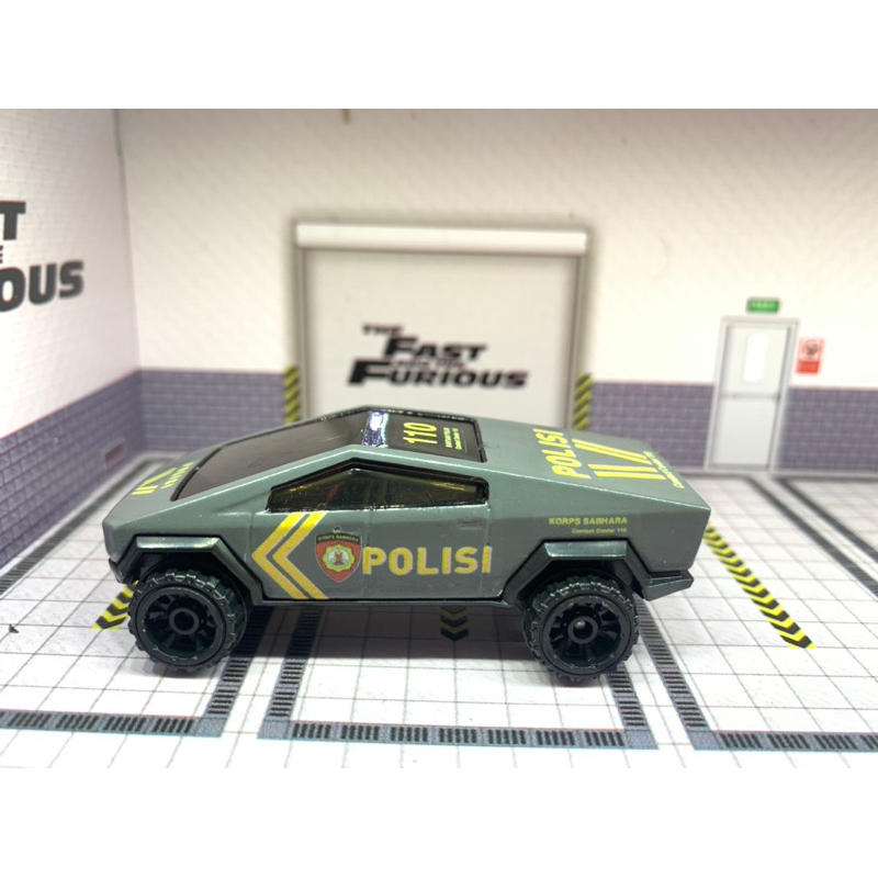 HOT WHEELS CUSTOM POLISI INDONESIA TESLA CYBERTRUCK