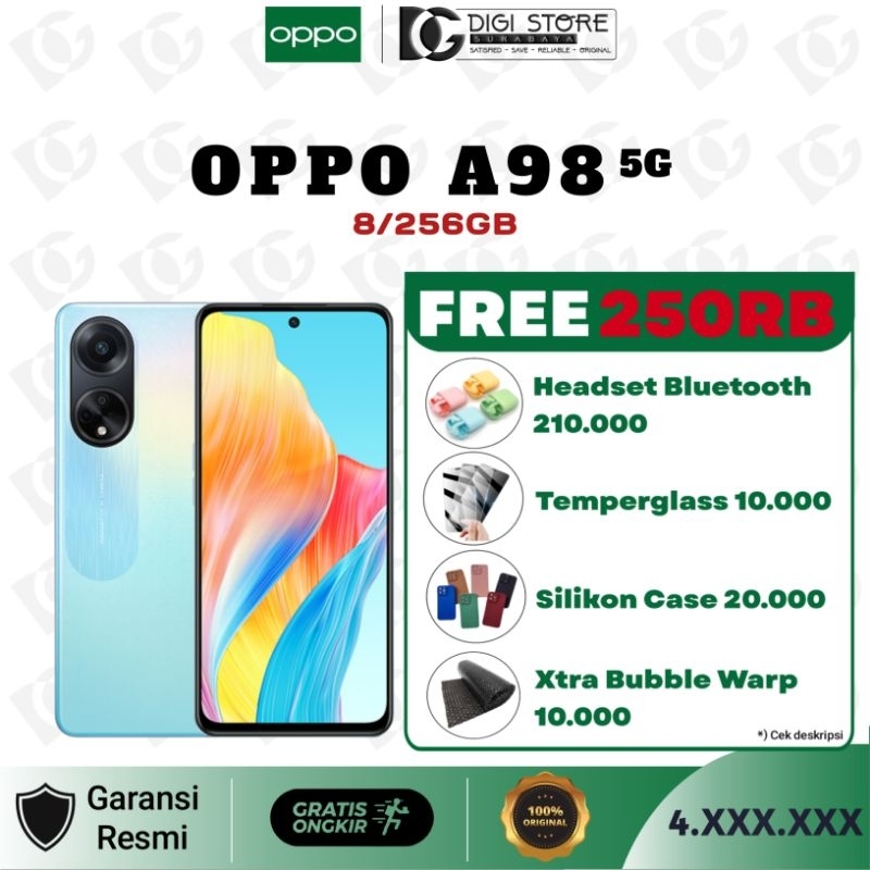 OPPO A98 5G 8/256GB | A95 8/128GB Garansi Resmi OPPO INDONESIA Termurah [67W SUPERVOOC 5000mAh, 64MP