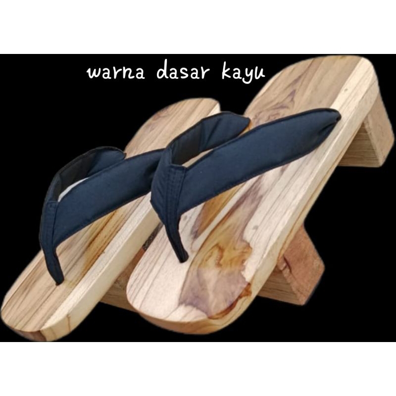 sandal jepang sandal kayu warna orinal bakiak jepang geta jepang