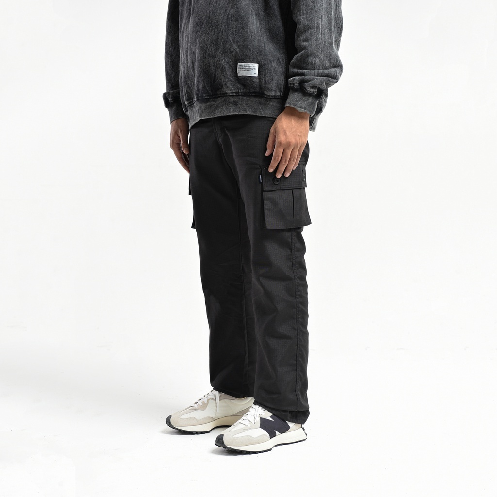 Hammerstout - Celana Cargo - Combat Slim Black