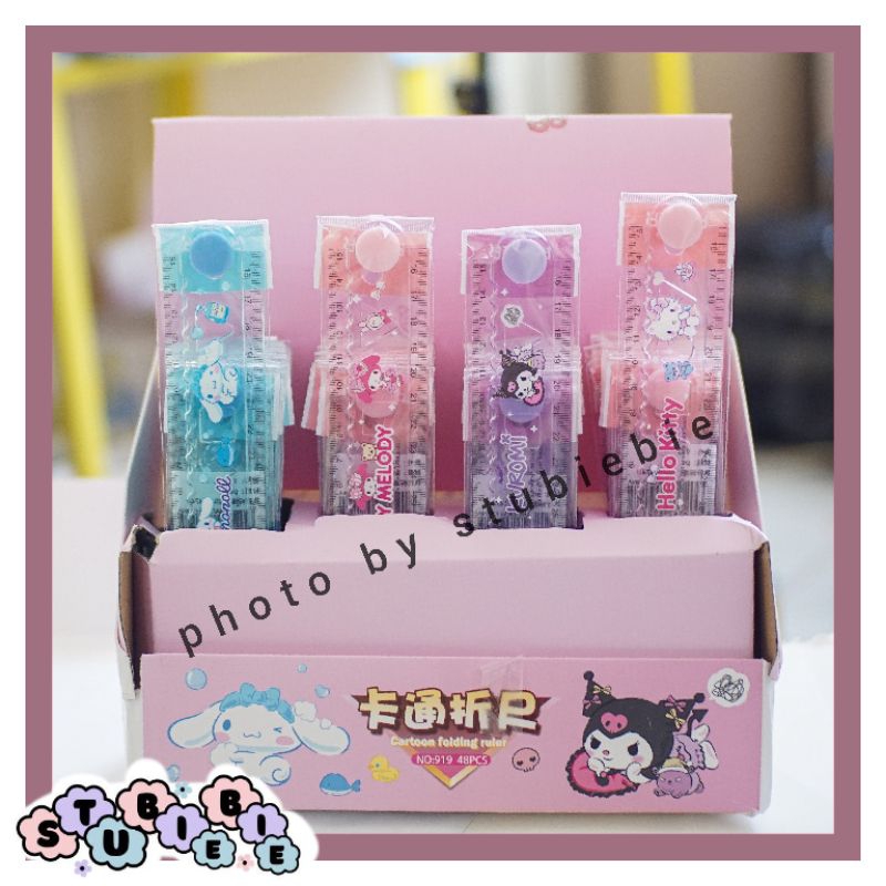 

GROSIR PAKET USAHA Penggaris Lipat Sanrio 30cm perbox isi 48pcs
