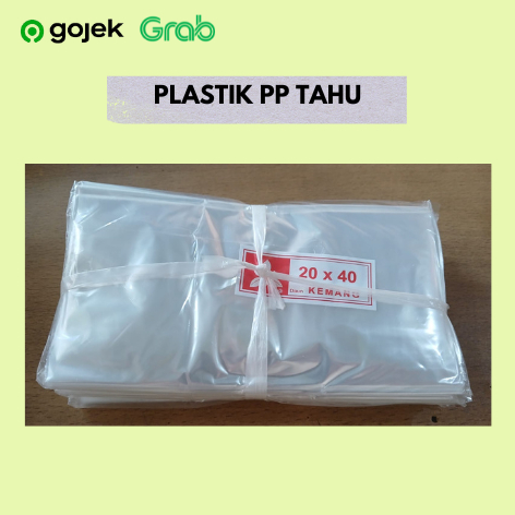 Plastik PP Tahu 20x40 -  Plastik Tipis Cap Kemang (5 Bungkus)