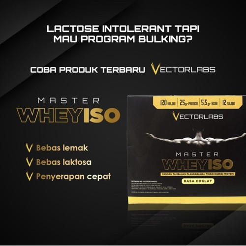 Vectorlabs Master Whey iso 12 Sachet - coklat FREE SHAKER