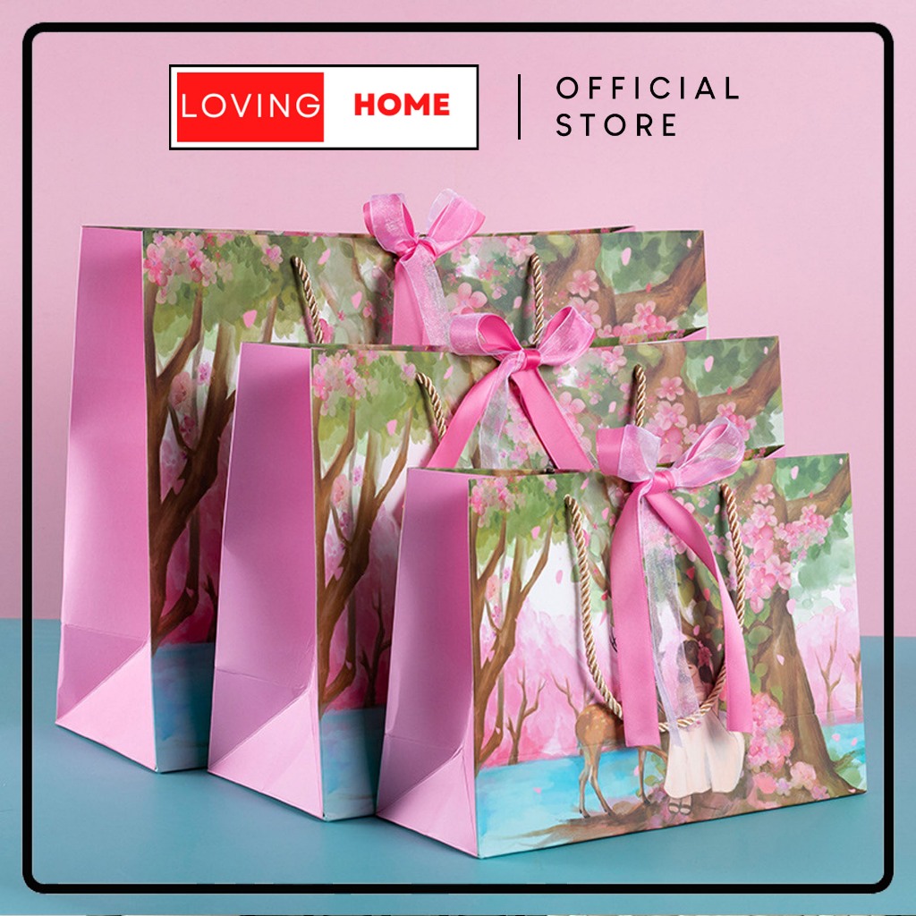 

Paper Bag Pink Rusa Girl + Pita Goodei Bag Gift Box Tebal Tas