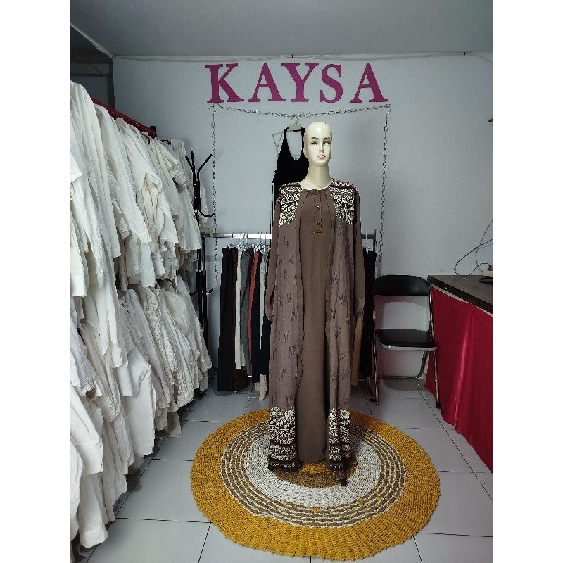 gamis zahira dua layer / gamis zahira  wanita/ gamis wanita kekinian