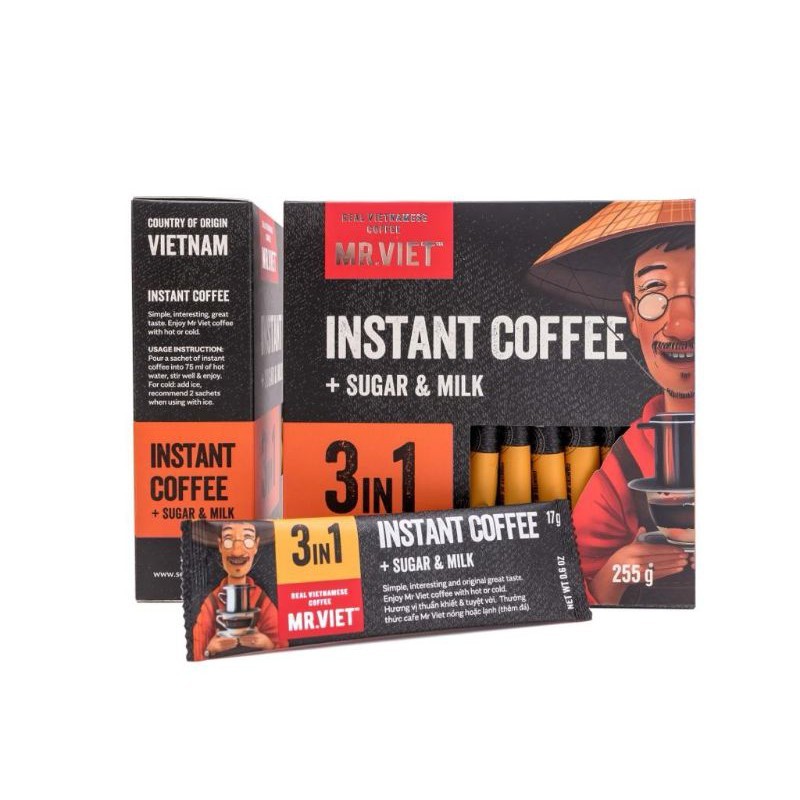 

Mr. Viet Instant Coffee 3 in 1 (15 x 17 gr) (Box)