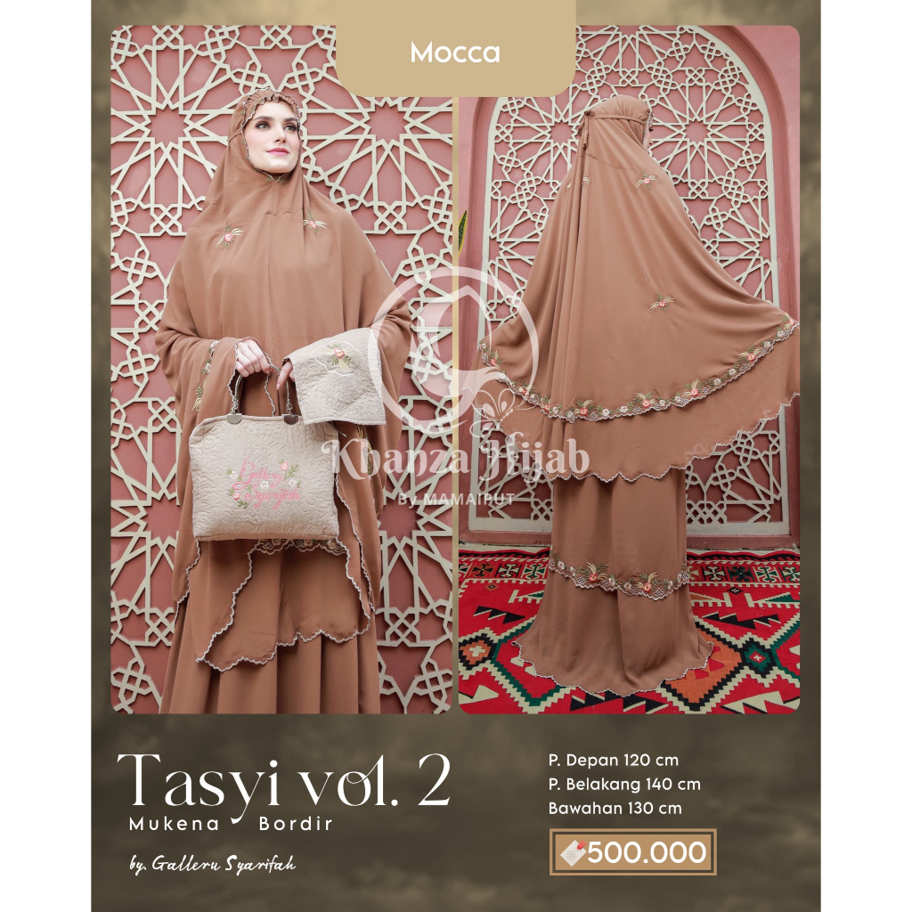 MUKENA TASYI BAHAN CERUTY BORDIR BY GALLERY SYARIFAH