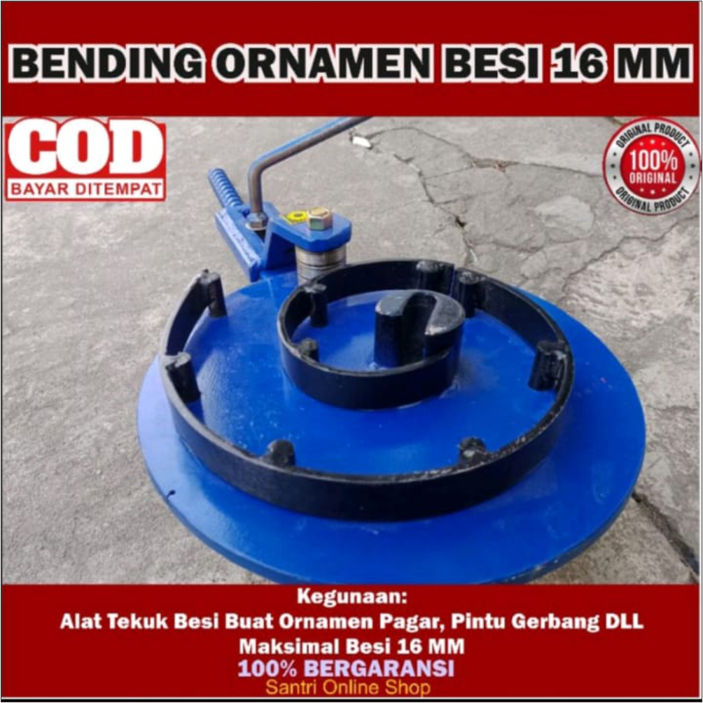 Alat Tekuk Besi Penekuk Besi Ornamen Bending Nako Ukuran 16 mm Motif Leter S