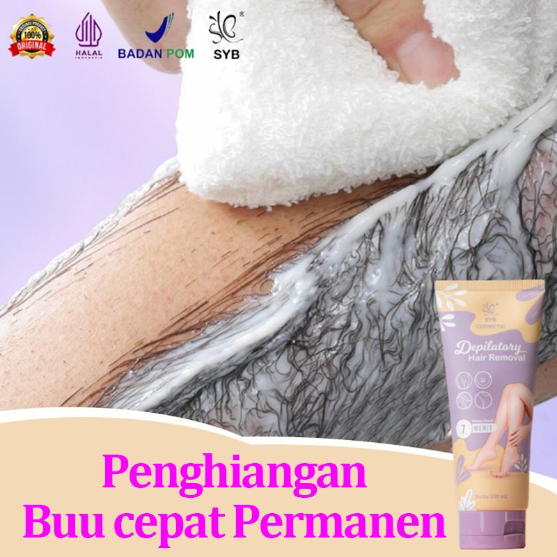 NEW SYB Cream Penghilang Bulu perontok bulu permanen 100ml Menghilangkan Bulu Kaki Permanen perontok