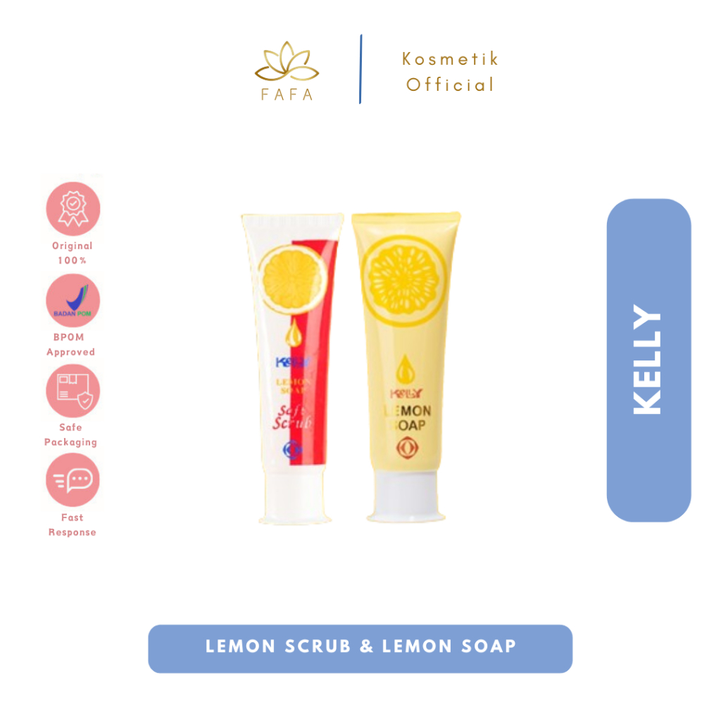 KELLY Lemon Soap & Lemon Soft Scrub - Original BPOM