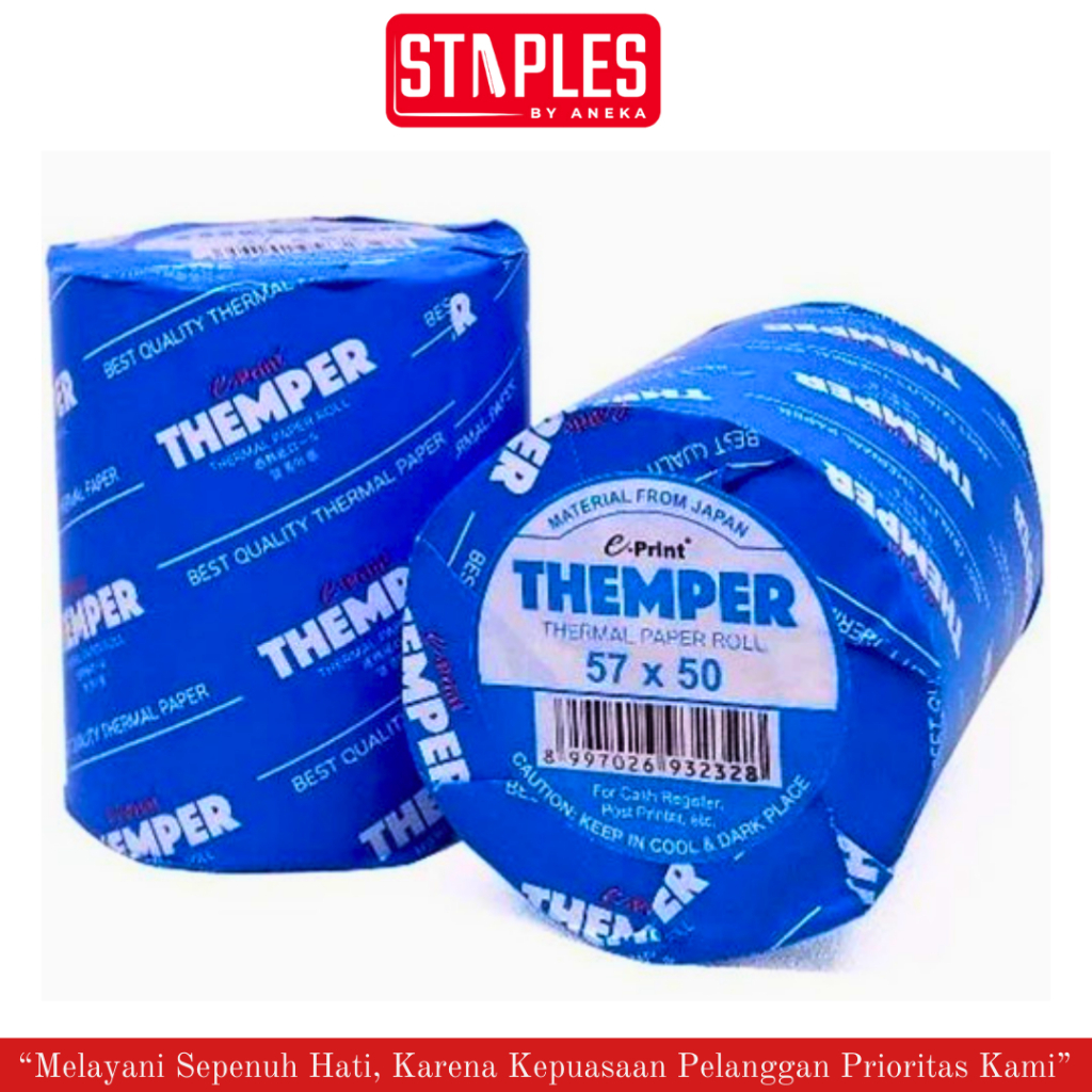 

Themper Kertas Thermal Struk Kasir 57x50 E-print / Kertas Thermal / Kertas Kasir 57x50 (Pack)