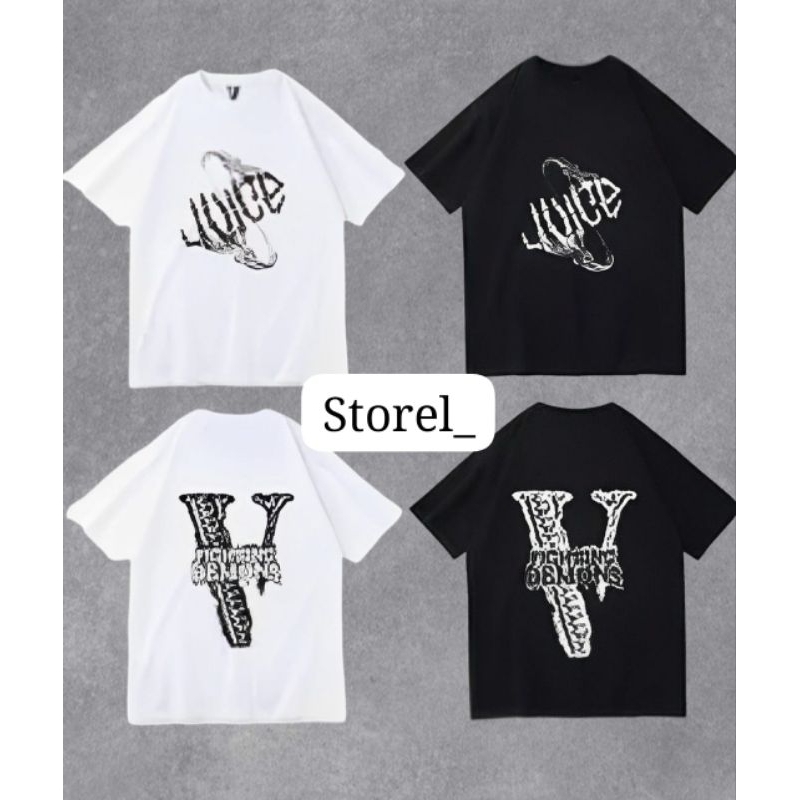 KAOS VLONE JUICE FIGHTING DEMONS T-SHIRT VLONE JUICE FIGHTING DEMONS UNISEX
