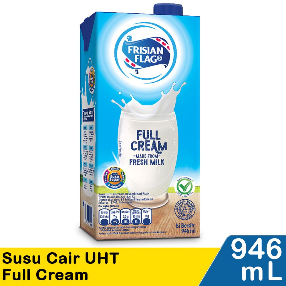 

Susu Frisian Flag Full Cream UHT 1L