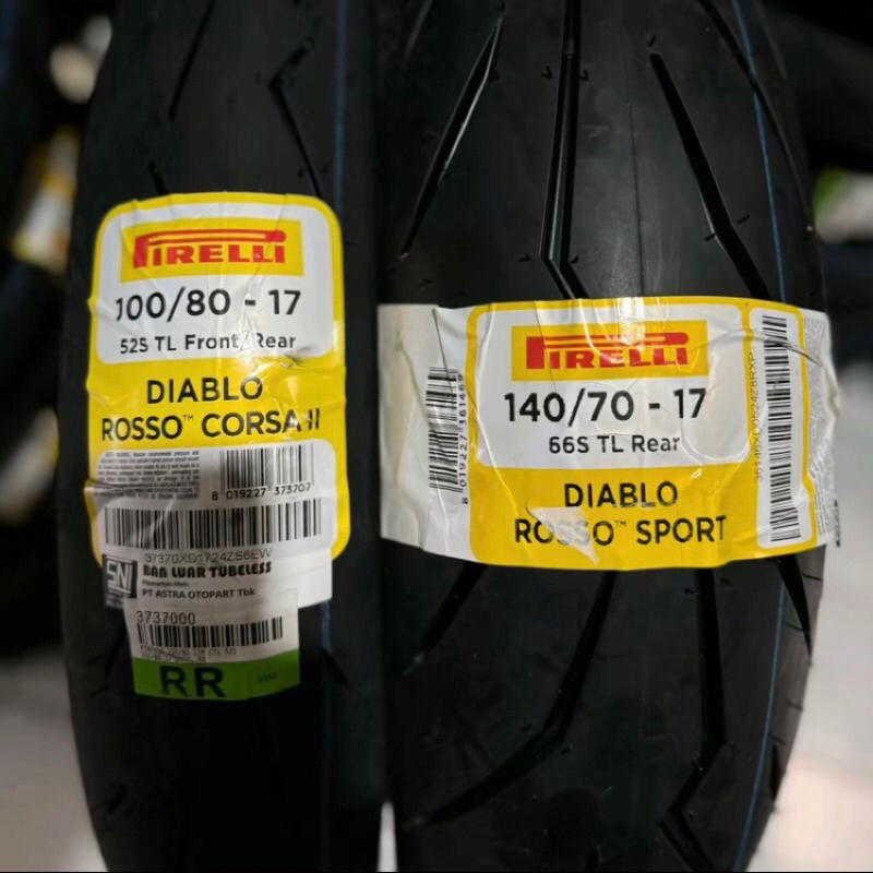 paket pirelli diablo rosso corsa2 uk 100/80-17 & 140/70-17 diablo rosso sport