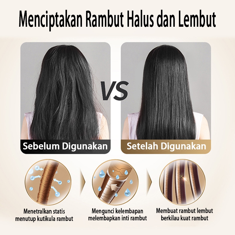 Krim Protein Rambut Lembut 500ML Memperbaiki Rambut Rusak Smoothing frizz Meningkatkan Rambut
