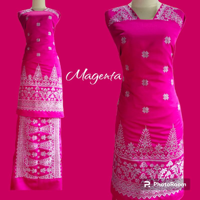 Bahan Baju Kurung Bordir Motif Songket Melayu Premium/Bahan Baloteli/Motif Bordir Songket Melayu Pre