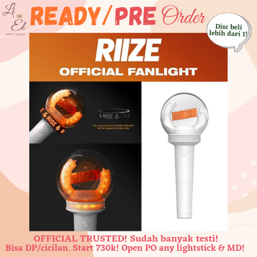 PO/Ready RIIZE Official Lightstick - Bisa ready sebelum fan con Terima Order Handcarry - fanlight li